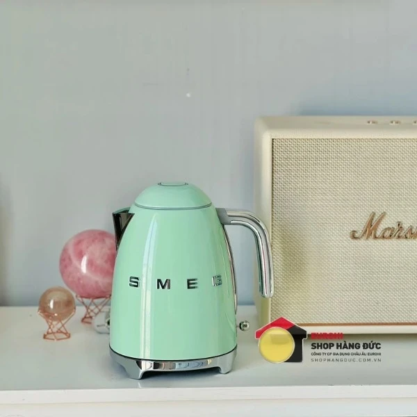 Ấm siêu tốc SMEG KLF03PGEU Pastel Green 1,7L 2400W màu xanh mint