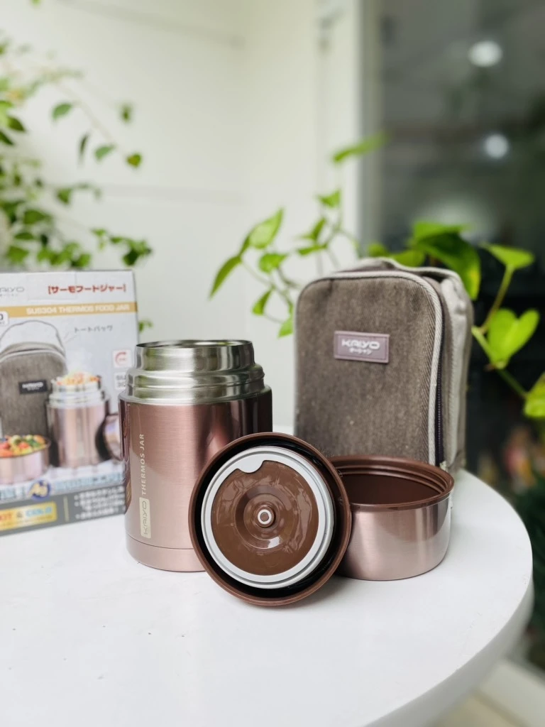 Bình ủ cháo Kaiyo 750ml màu hồng ruby 8936212083420