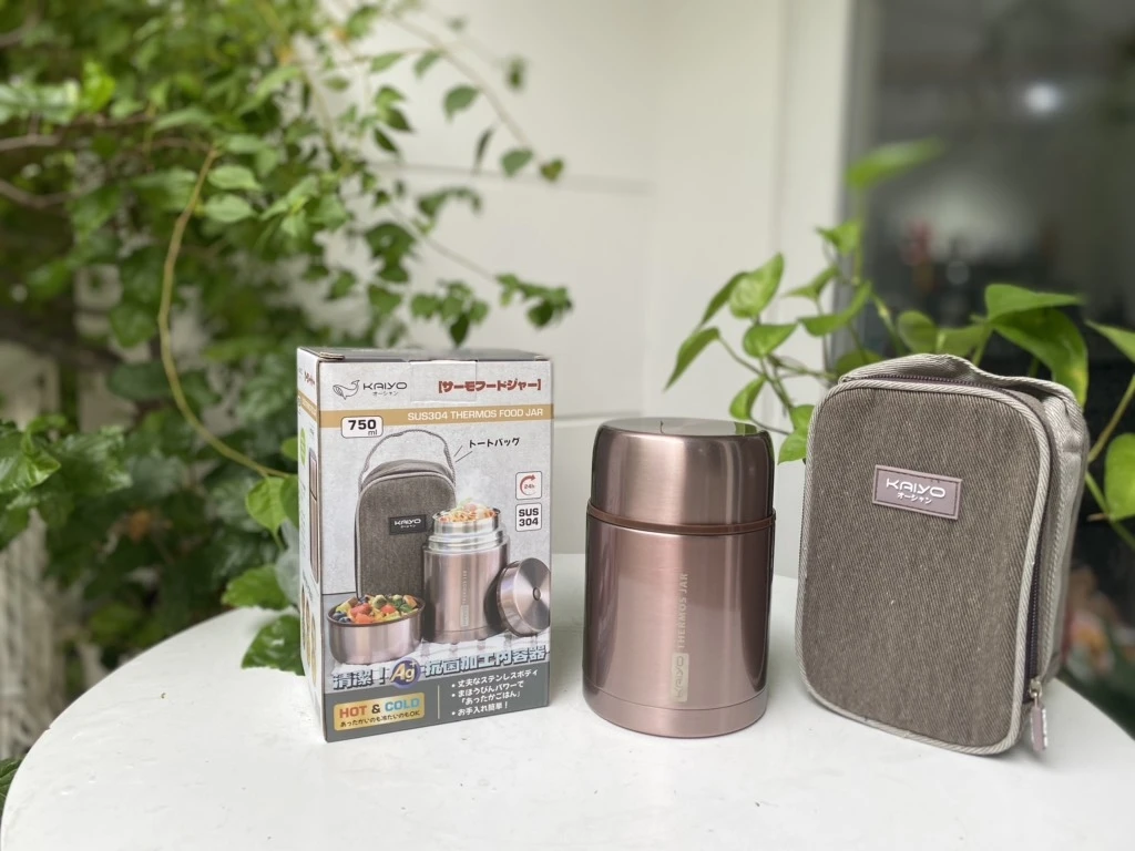 Bình ủ cháo Kaiyo 750ml màu hồng ruby 8936212083420