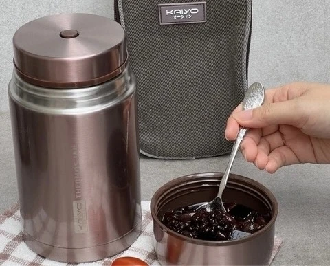 Bình ủ cháo Kaiyo 750ml màu hồng ruby 8936212083420