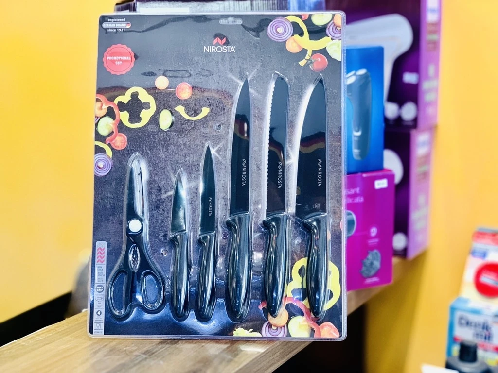 Bộ dao Nirosta 6 món (màu xám)