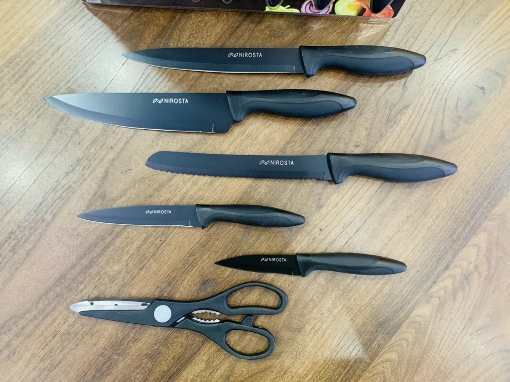 Bộ dao Nirosta 6 món (màu xám)