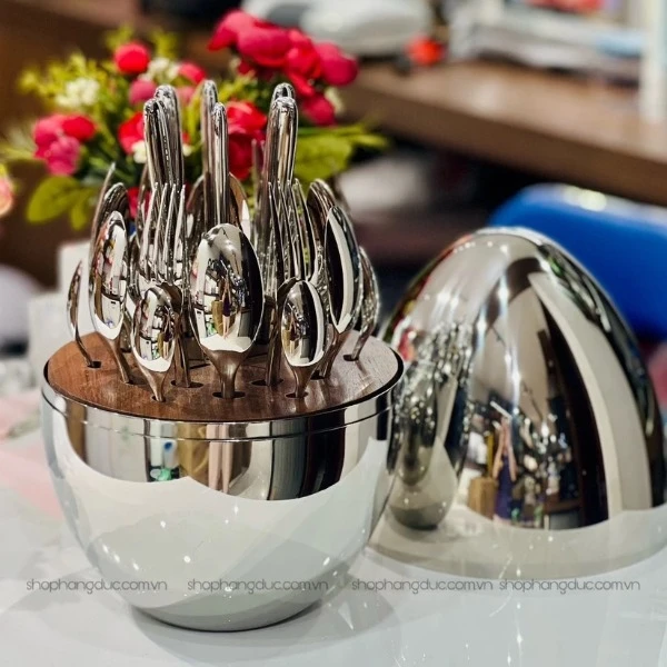 Bộ dao thìa dĩa Keller 24 món hình quả trứng