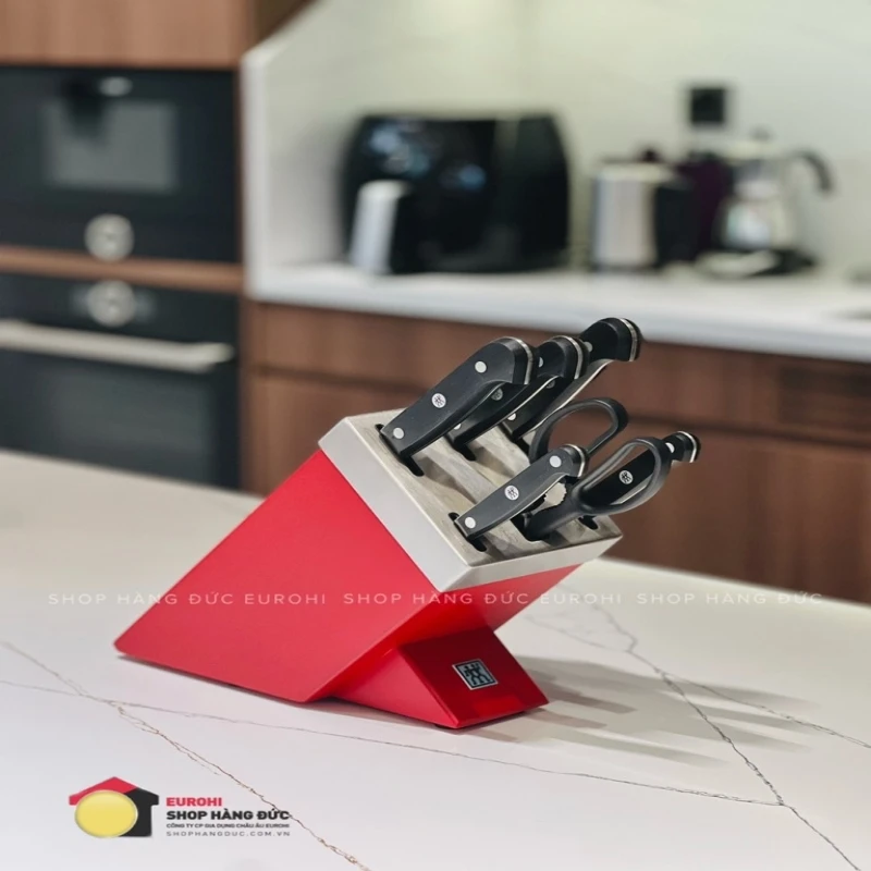 Bộ dao tự mài Zwilling Gourmet cao cấp 7 món 36133-510 (màu đỏ)