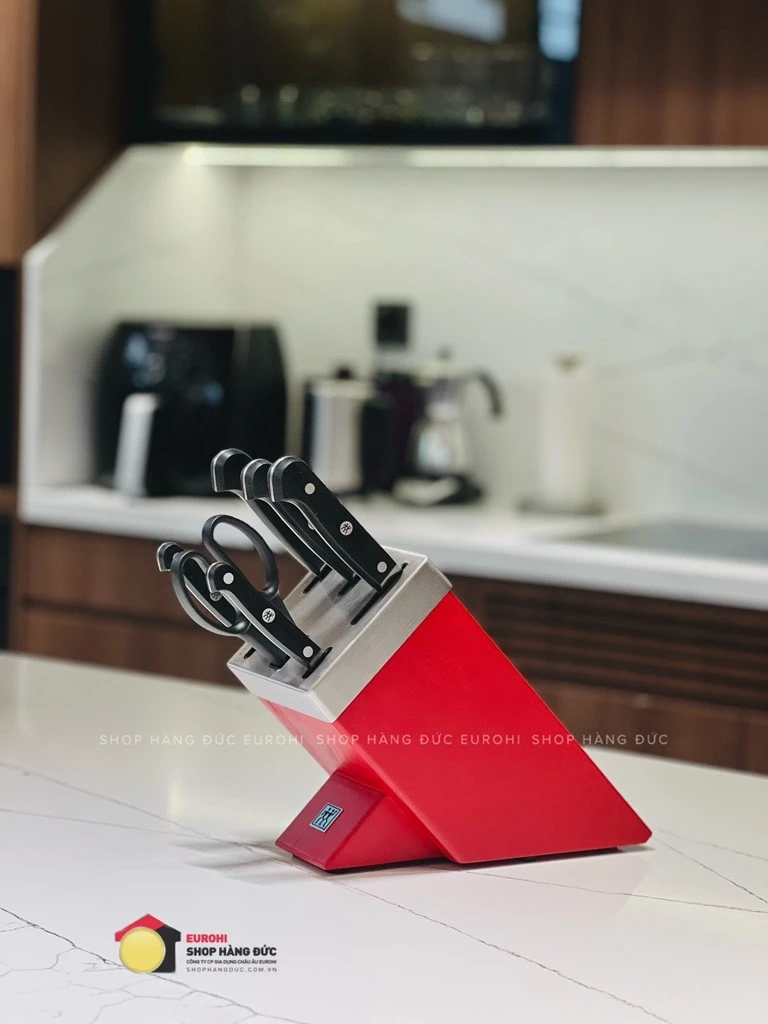 Bộ dao tự mài Zwilling Gourmet cao cấp 7 món 36133-510 (màu đỏ)