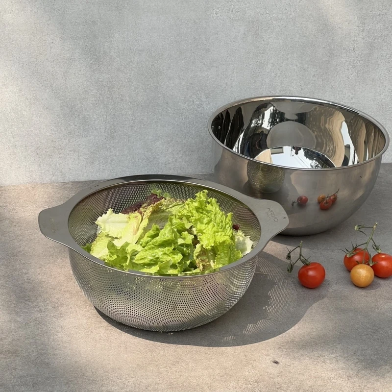 Bộ tô trộn và rổ inox Kaiyo size 24cm 8936212083079