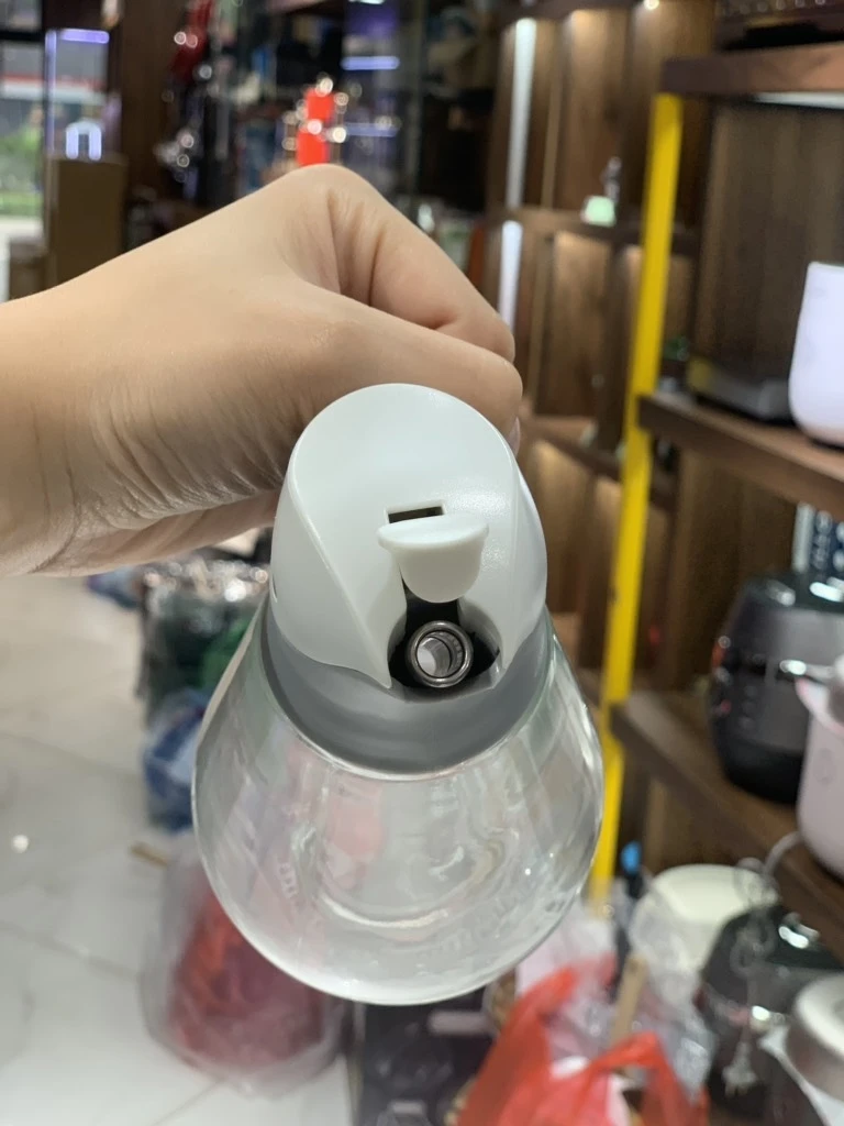 Chai dầu dấm Zuhause 550ml màu xám (dáng lùn)