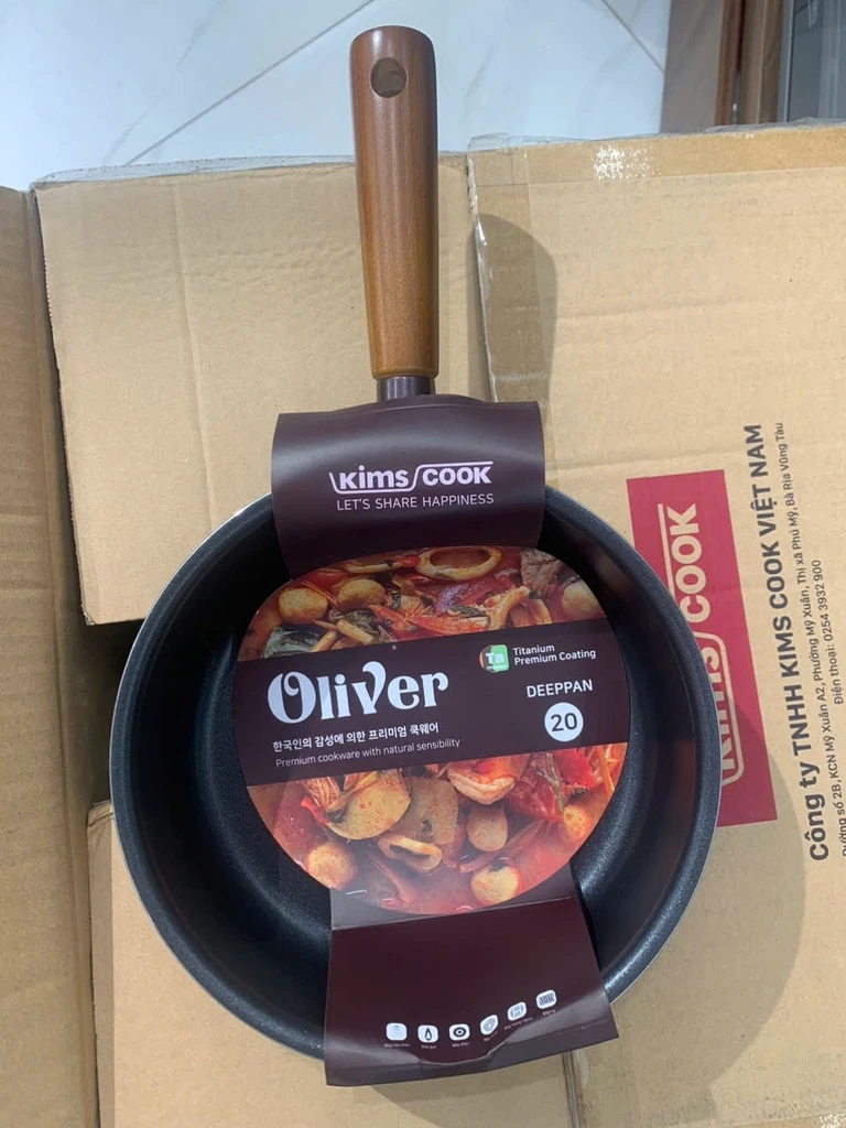 Chảo chống dính Kims Cook Multi Deep Oliver 20cm