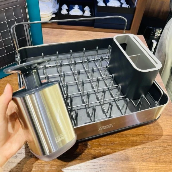 Giá úp bát thông minh Joseph Joseph kèm Bình đựng nước rửa tay 85189