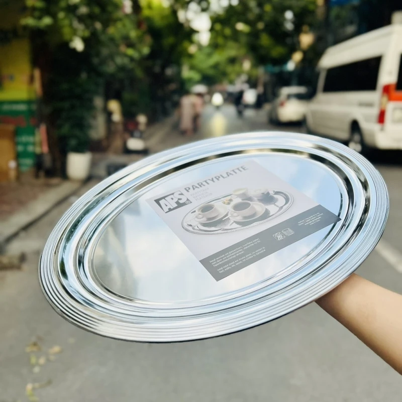 Khay inox APS Partyplatte Oval 45,5x34cm