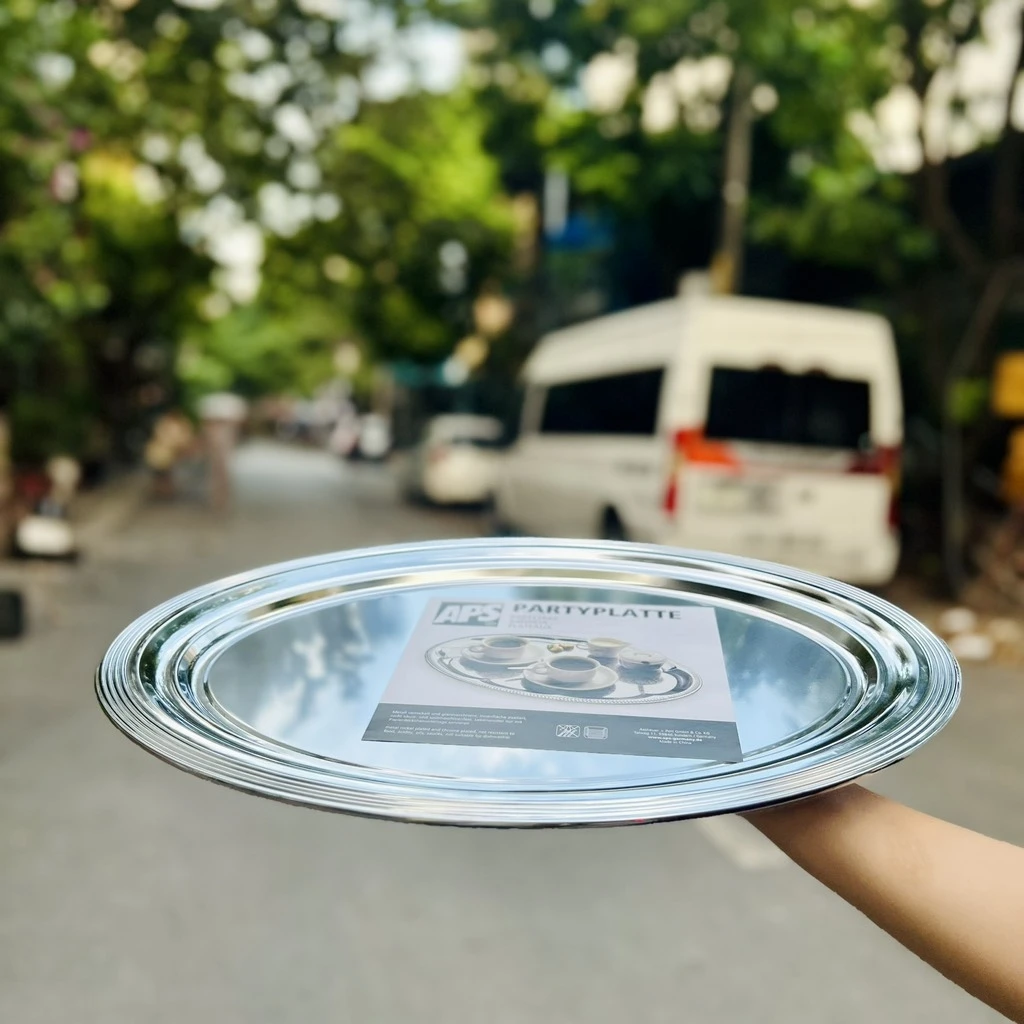 Khay inox APS Partyplatte Oval 45,5x34cm