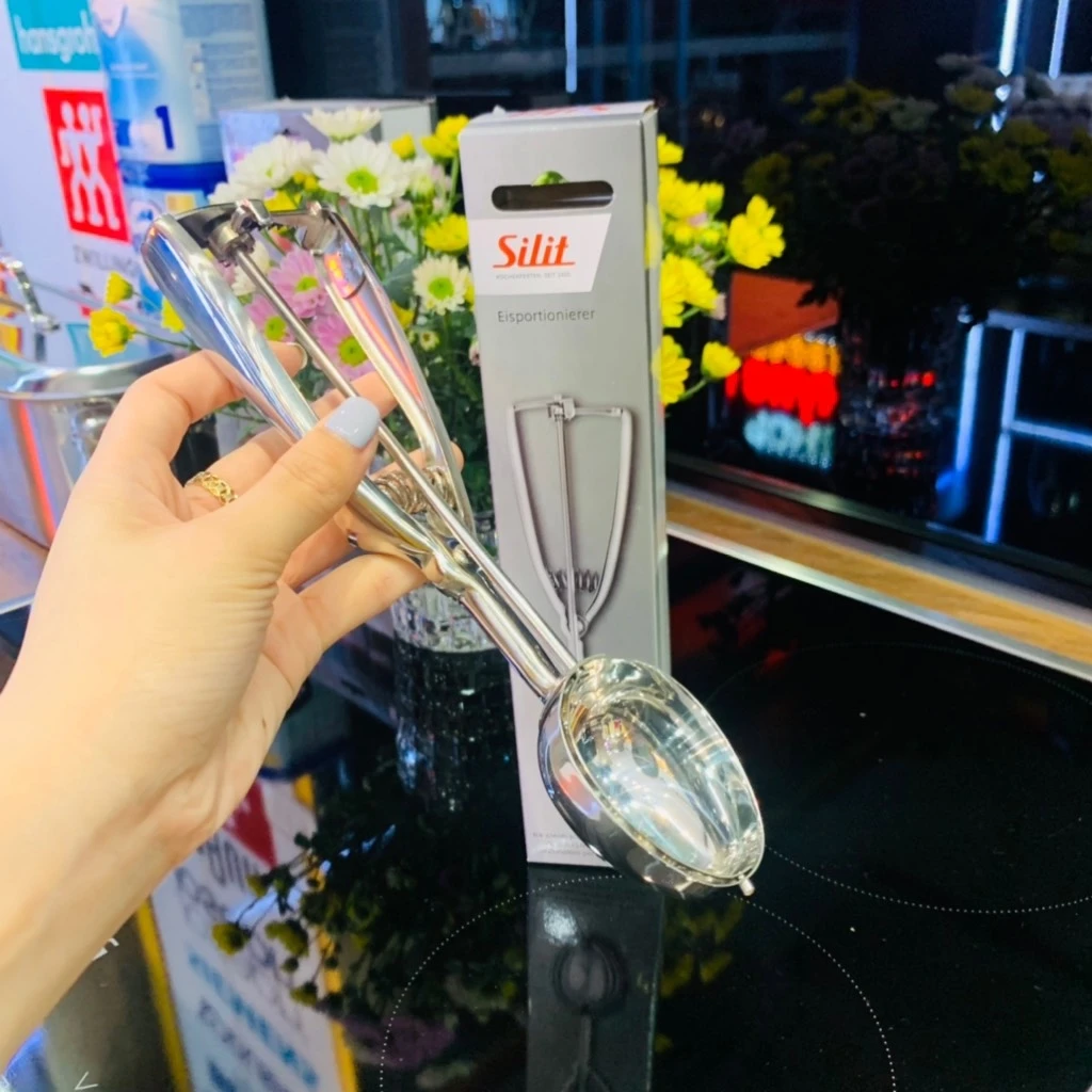 Muỗng múc kem Silit inox hình Oval