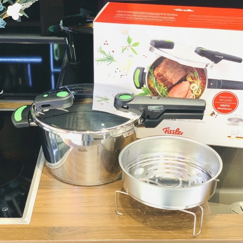 Nồi áp suất Fissler Vitaquick Green 4,5L (kèm xửng hấp)