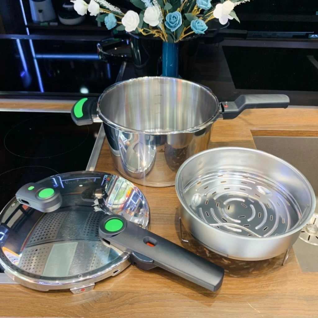 Nồi áp suất Fissler Vitaquick Green 4,5L (kèm xửng hấp)