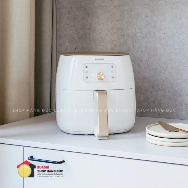 Nồi chiên không dầu Philips HD9870 màu trắng