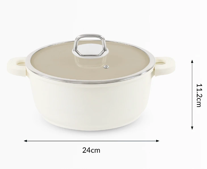 Nồi nhôm đúc đáy từ Haatz 24cm