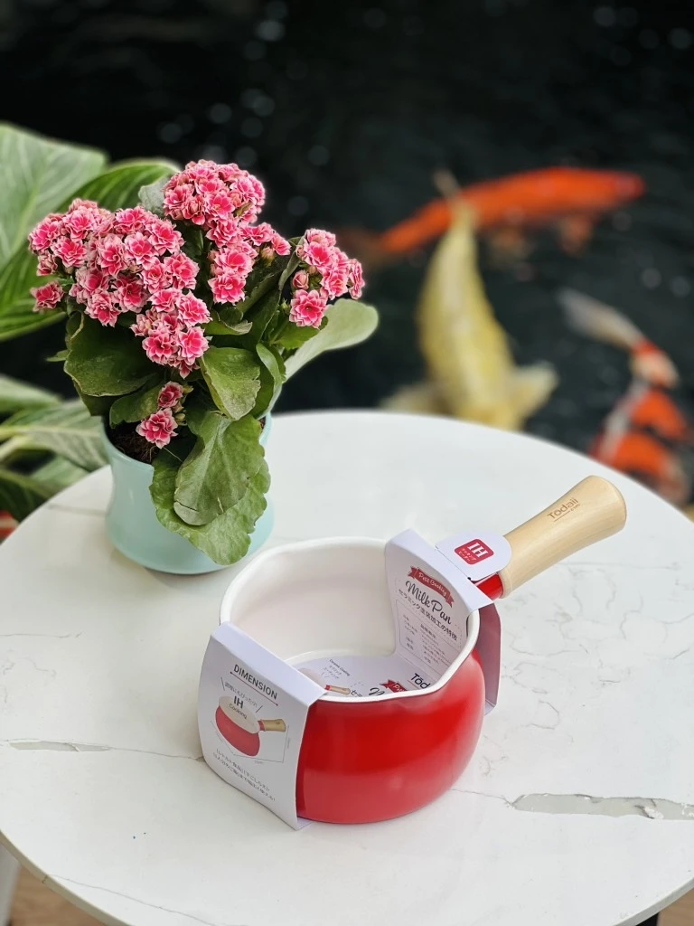 Quánh mini chống dính Ceramic Todaii cán gỗ 13cm