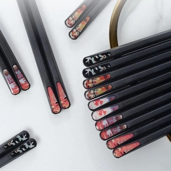 Set 5 đôi đũa sợi thủy tinh Kinbata Nhật Bản