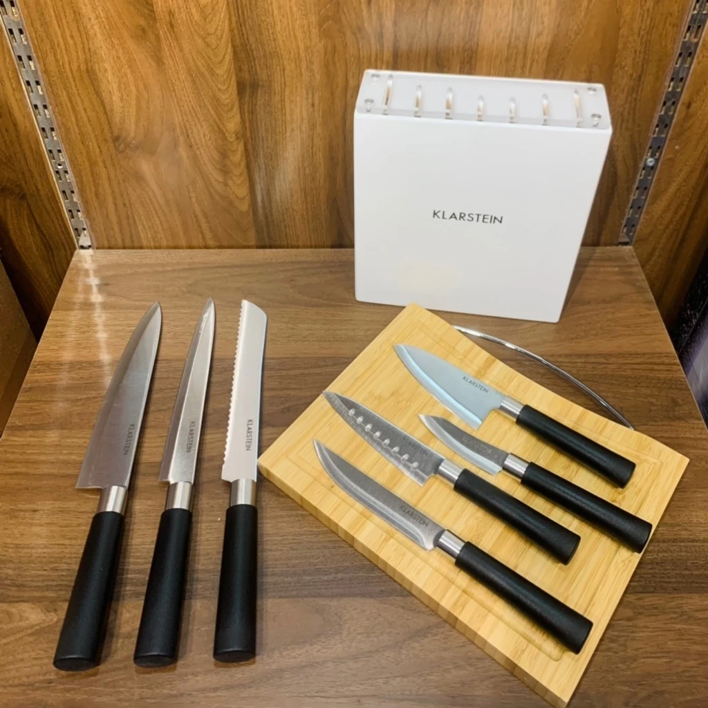 Set dao Klarstein Kitano Plus 9 món (kèm thớt gỗ)