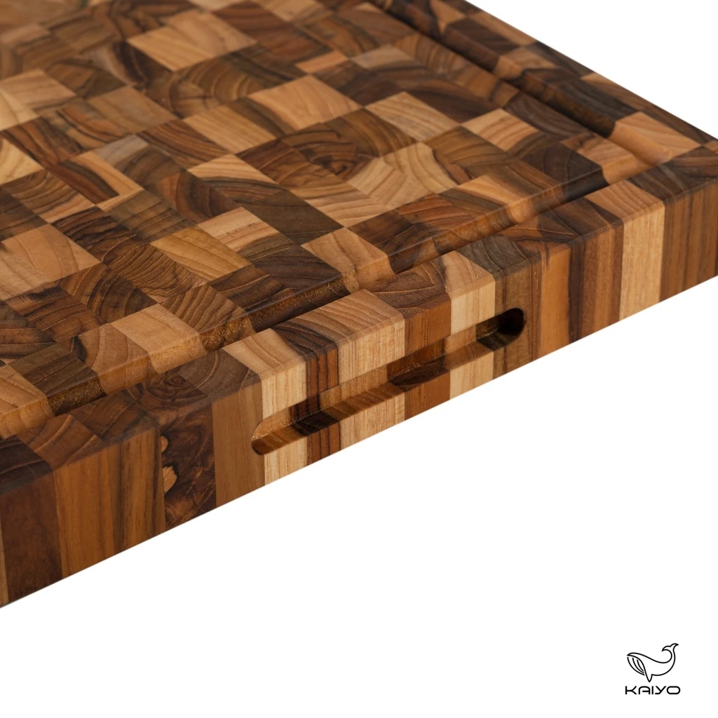 Thớt chặt Kaiyo gỗ Teak chữ nhật dày 3,8cm (25x35cm) - DC04