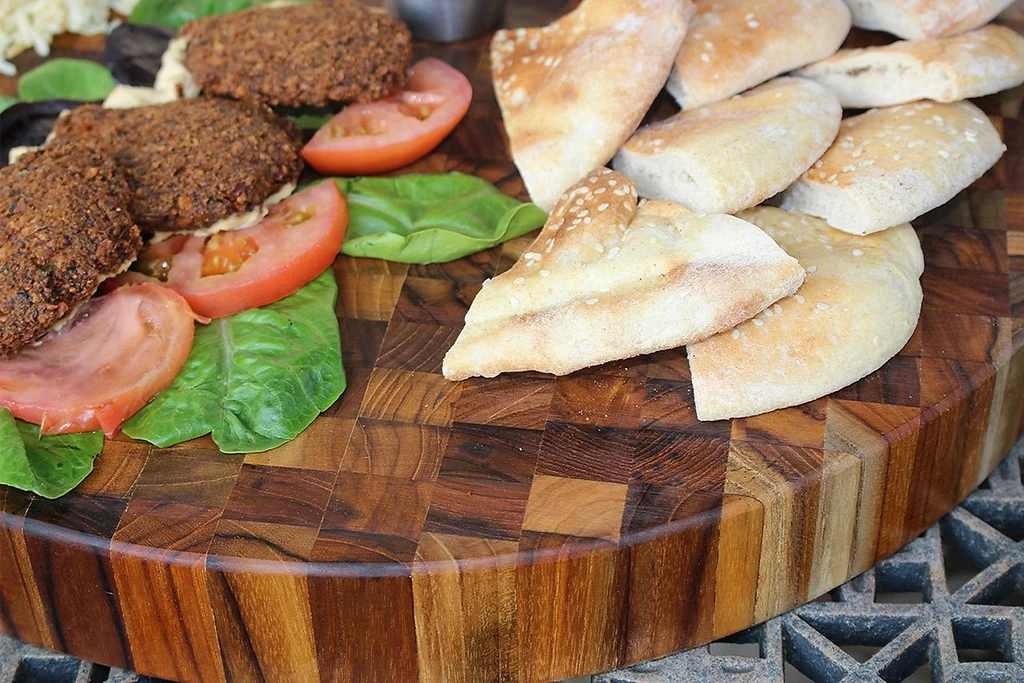 Thớt chặt Kaiyo gỗ Teak tròn 30cm dày 3,8cm