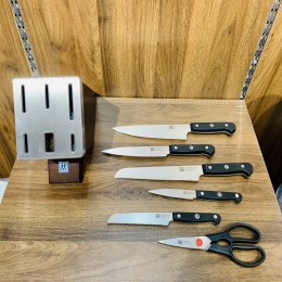 Bộ dao tự mài Zwilling Gourmet cao cấp 7 món (Nâu)