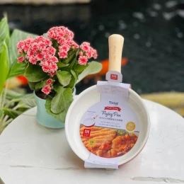 Chảo chống dính Ceramic Todaii cán gỗ 18cm
