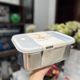 Hộp đựng thực phẩm inox Edelkochen Edellock Collection màu satin 3450ml