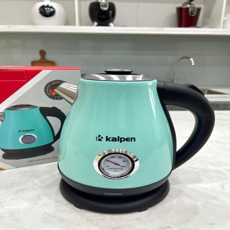 Ấm đun nước siêu tốc Kalpen KK91B 1.7L màu xanh