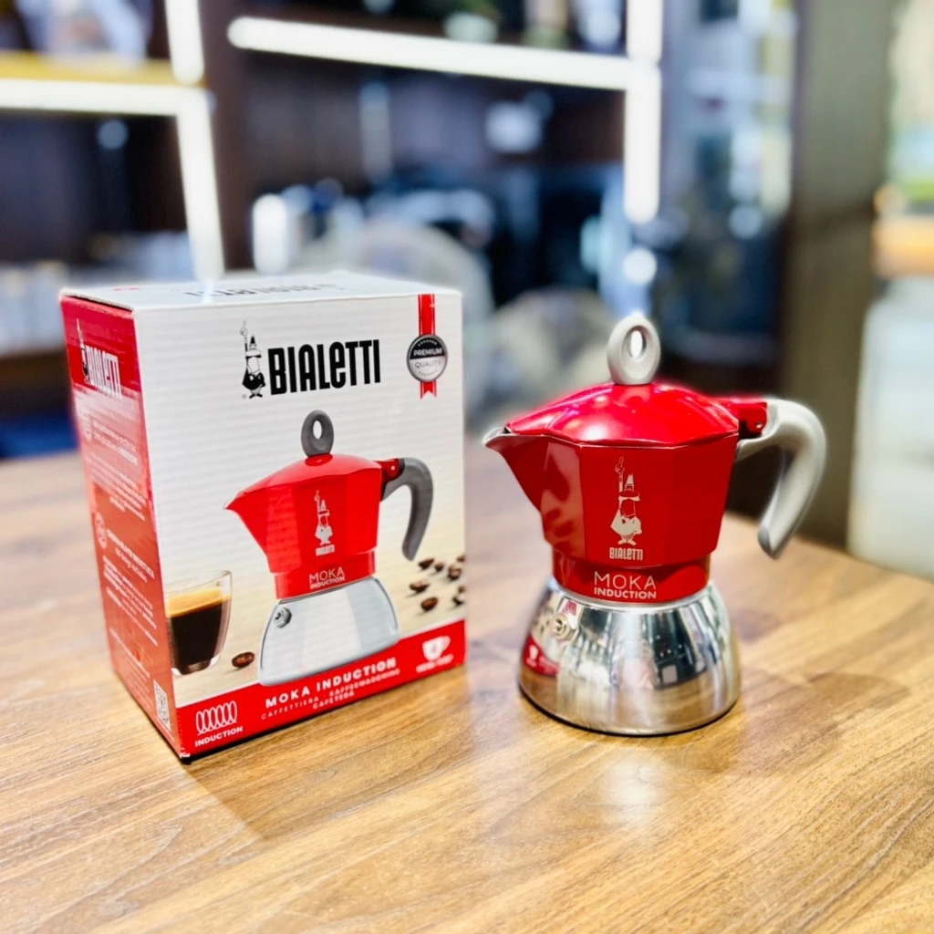 Ấm pha cafe phin Bialetti Moka Induction màu đỏ