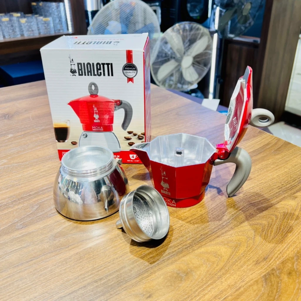 Ấm pha cafe phin Bialetti Moka Induction màu đỏ