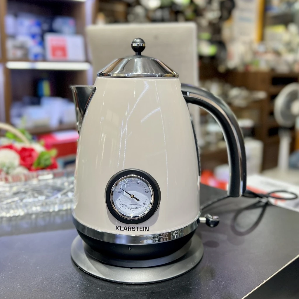 Ấm siêu tốc Klarstein 1,7L màu kem