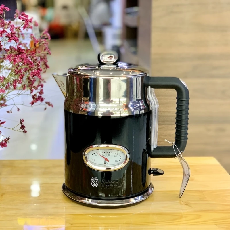 Ấm siêu tốc Russell Hobbs Retro 1,7L màu đen