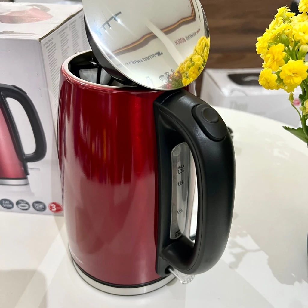Ấm siêu tốc Silvercrest 1,7L 3100W màu đỏ