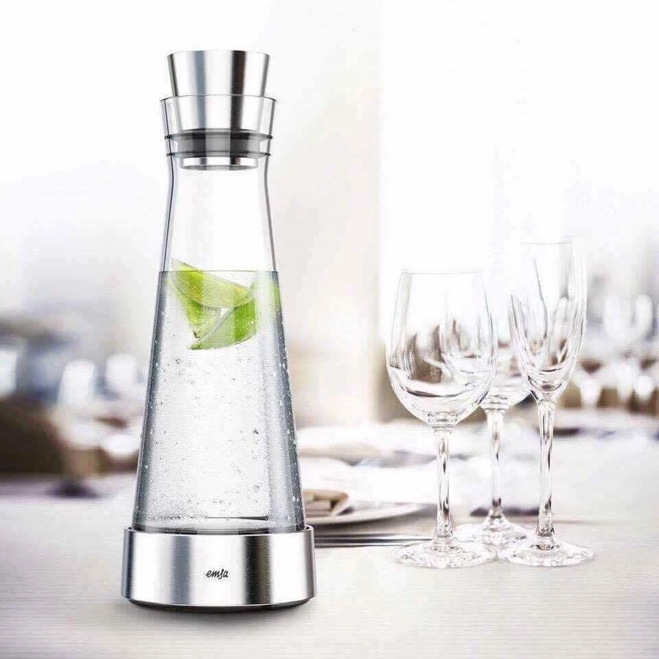BÌNH THỦY TINH GIỮ LẠNH EMSA FLOW SLIM 1 LÍT