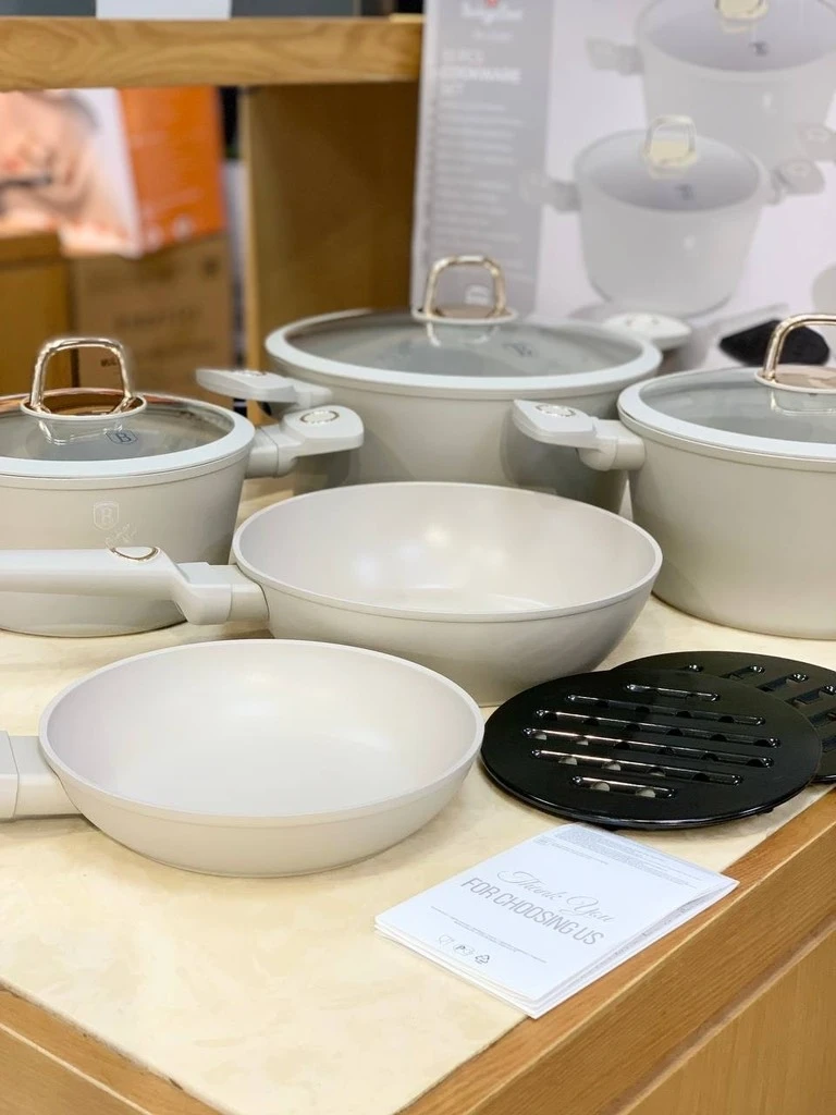 Bộ nồi Berlinger Haus BH/8080 10 món màu kem