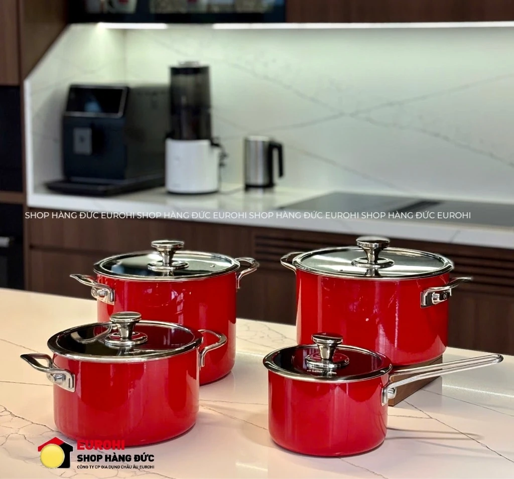 Bộ nồi inox So Home Sydney Australia (màu đỏ)