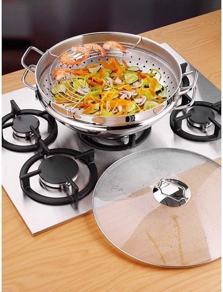 Chảo xào hấp WMF Macao Wok 36cm 4PC 0792566040