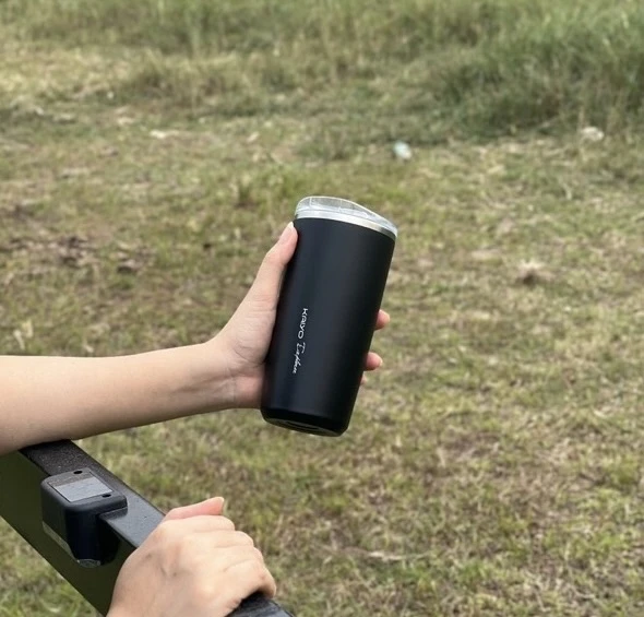 Cốc giữ nhiệt 2 lớp inox Kaiyo 500ml màu đen