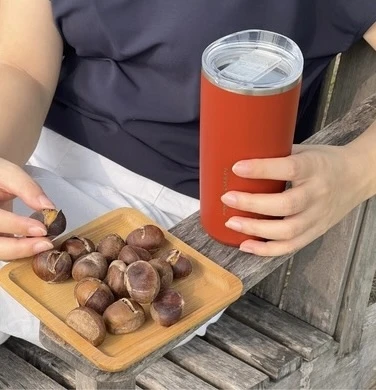 Cốc giữ nhiệt 2 lớp inox Kaiyo 500ml màu đỏ