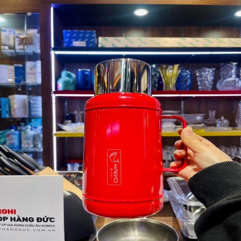 Phích giữ nhiệt Kaiyo 1600ml đỏ