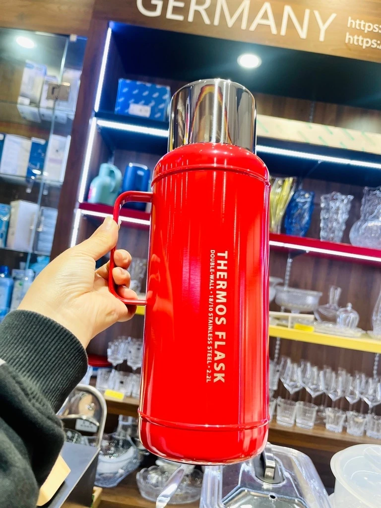 Phích giữ nhiệt Kaiyo 2200ml đỏ