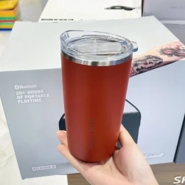 Cốc giữ nhiệt 2 lớp inox Kaiyo 500ml màu đỏ