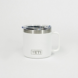 Cốc giữ nhiệt Yeti Rambler 14oz 414ml có quai màu trắng
