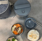 Hộp cơm giữ nhiệt Kaiyo màu ghi đá 1700ml