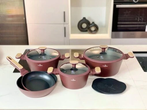 Bộ nồi Berlinger Haus BH/8305 – Leonardo Collection màu đỏ 10 món