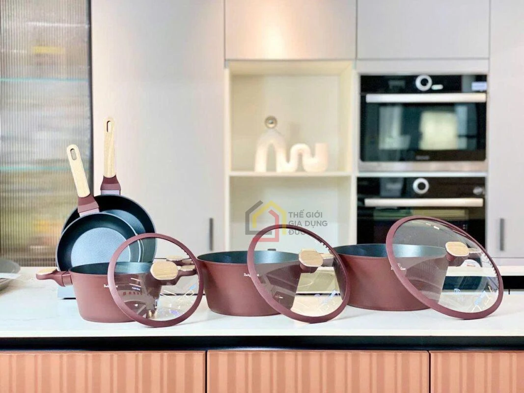 Bộ nồi Berlinger Haus BH/8305 – Leonardo Collection màu đỏ 10 món