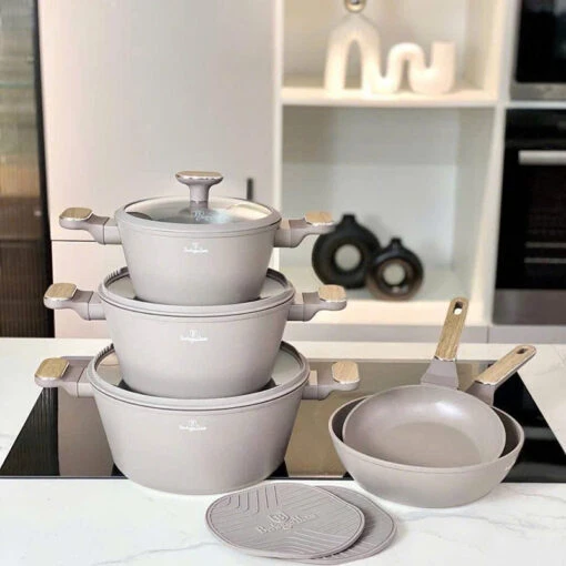Bộ nồi Berlinger Haus BH/8343 – Taupe 10 món