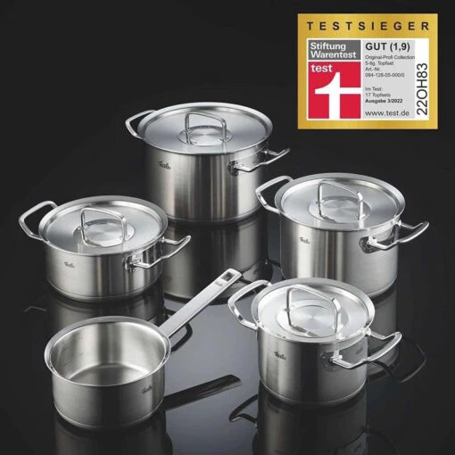 Bộ nồi Fissler Profi 4 nồi 1 quánh nắp inox