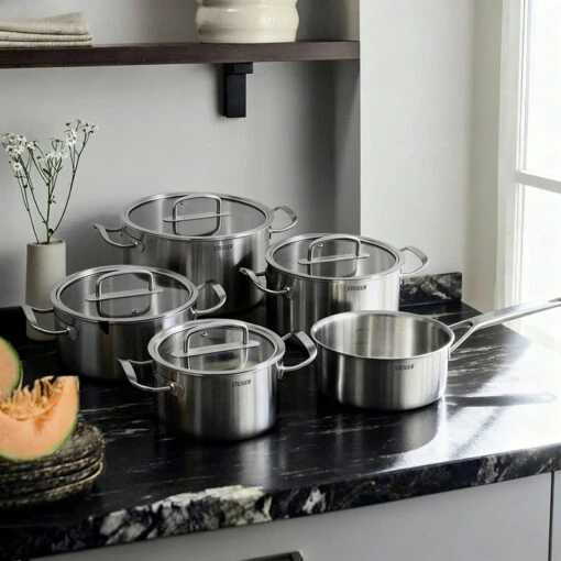 Bộ nồi Steiger Element đúc liền nguyên khối 5 đáy sét 5 món
